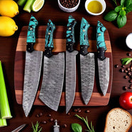 Damascus Knife Set