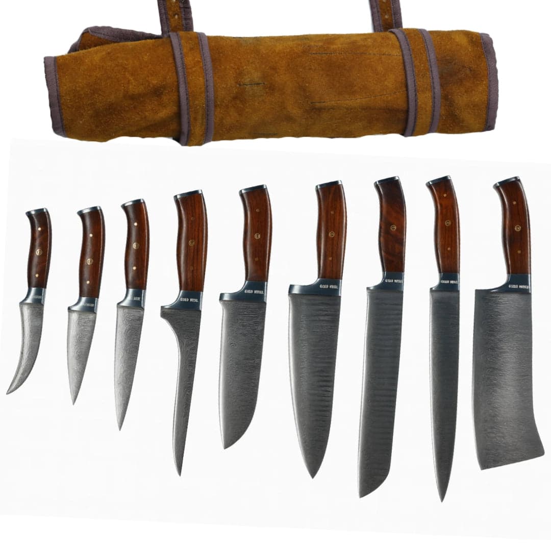 9" Piece Damascus Steel Chef Knife Set