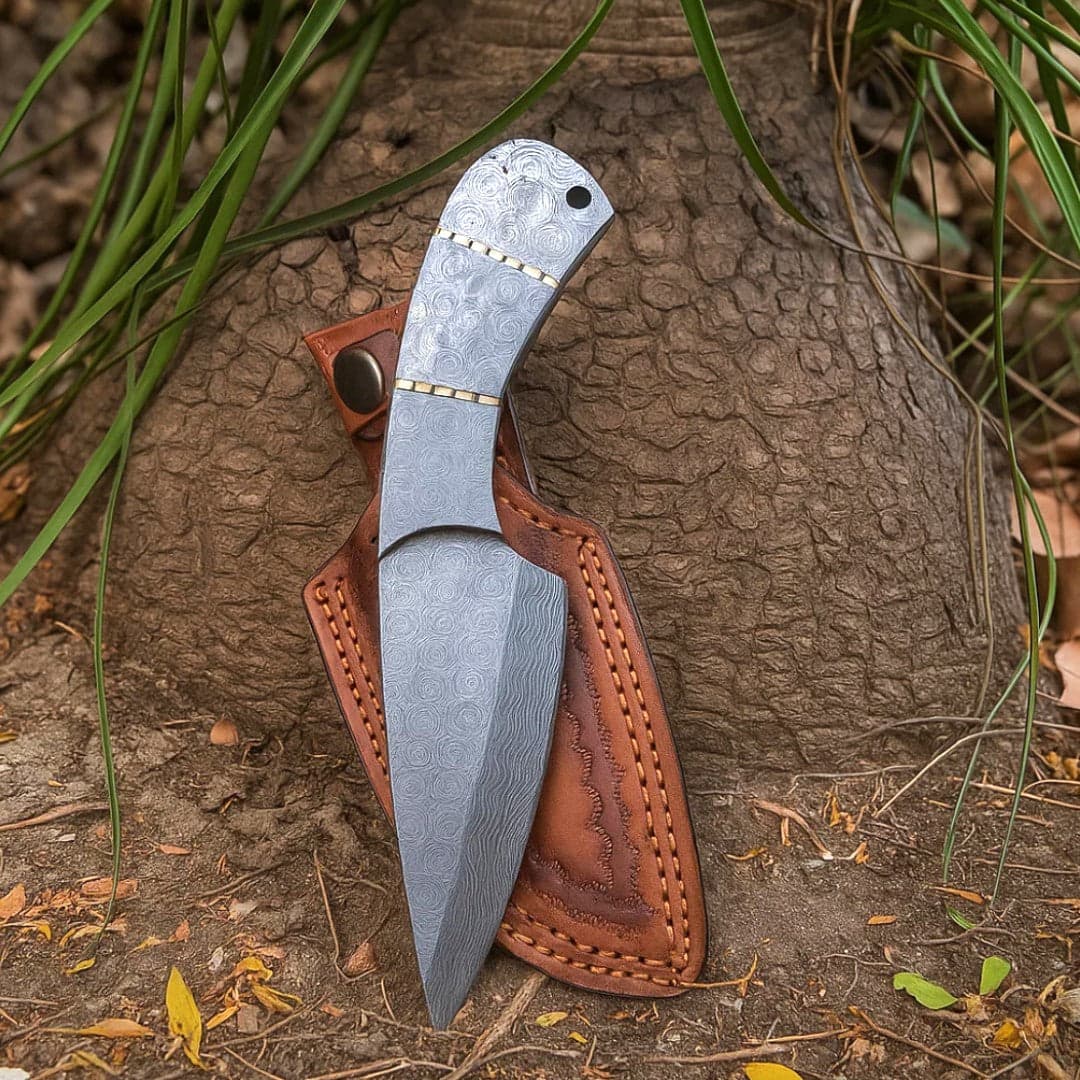 Full Damascus Steel Hunting Knife