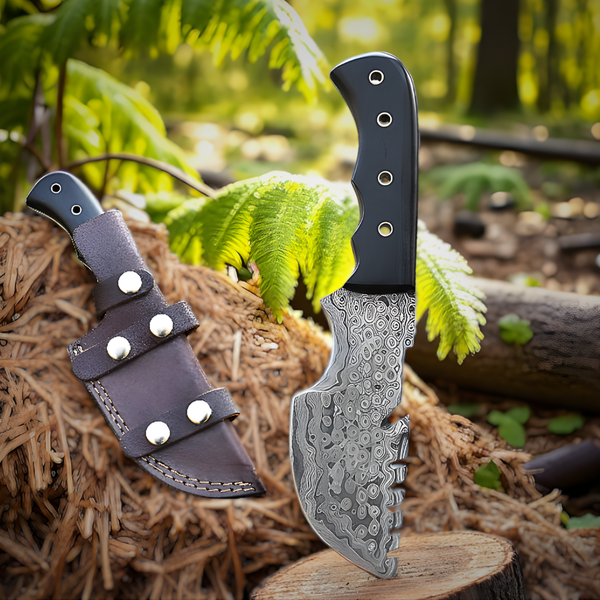 Tracker Damascus Bushcraft Knife "8.5