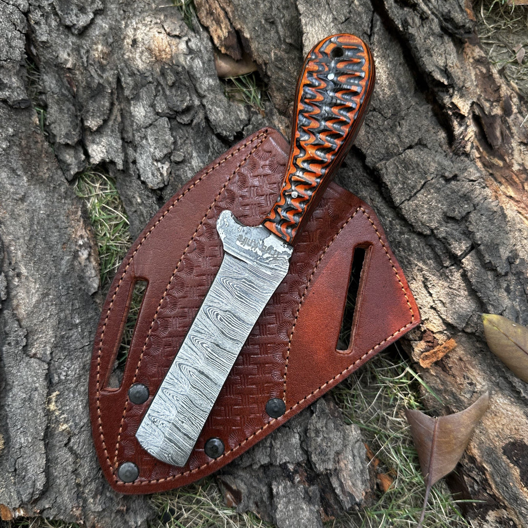 Damascus Bull Cutter Knife 8