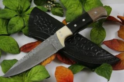 Damascus Full Tang Pocket Knife