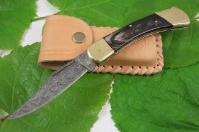 Horn Handle Custom Damscus Knife