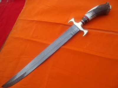 Damacus Fighting Bowie Knife