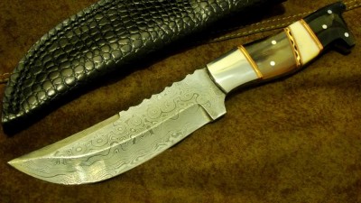 Damascus Collectors Skinning Knife