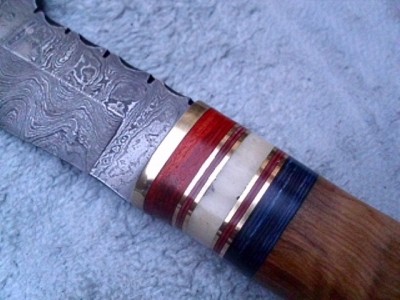 Spear Point Damascus Knife