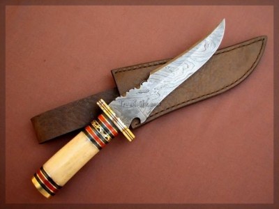 Twisted Blade Damascus Knife full