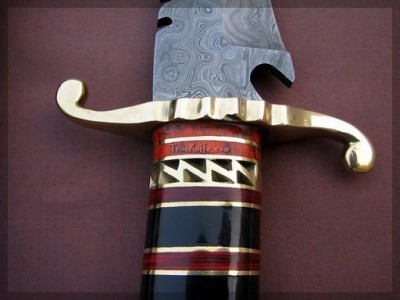 Handmade Horn Handle Damascus Knife