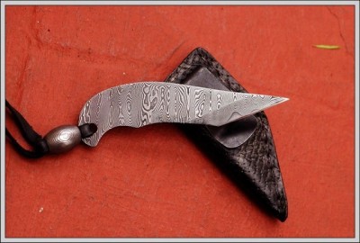 Kiridashi Cutter Damascus Knife
