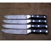 Damascus Kitchen Knife set right