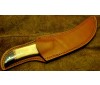 damascus steel blade knife with sheath