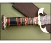 Damascus Bowie Hunting Knife handle