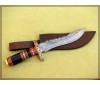 Hand Forge Damascus Steel Knife with cover