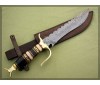 Steel Damascus Bowie Knife with sheath