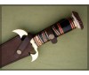 Damascus Bowie Hunting Knife with sheath