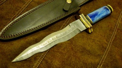Handmade Bone Handle Damascus Dagger