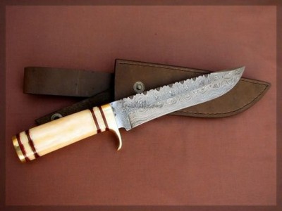 Bone Handle Damascus Steel Knife