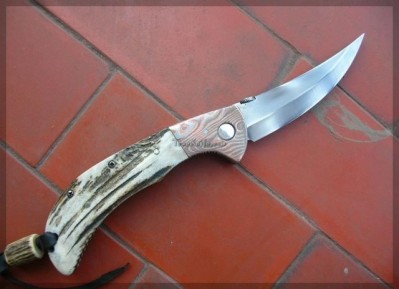 Persian Damascus Pocket Knife1